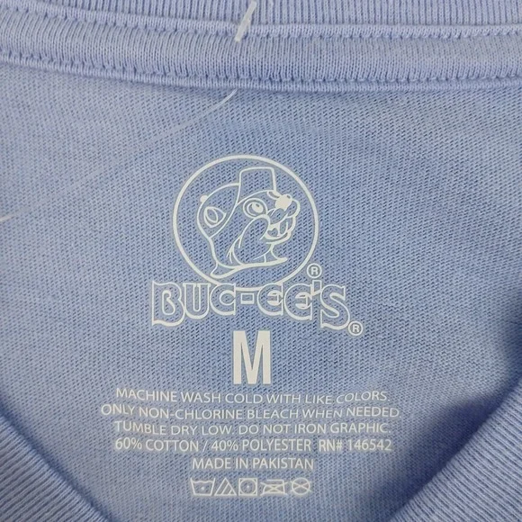 Buc-cees Medium Mens T Shirt NWT Think Happy‎ Be Happy Unisex 20x27 - Picture 3 of 10